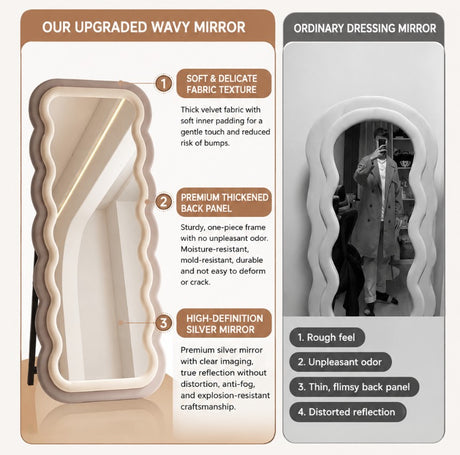 Wavy Full-Length Floor Mirror | SALLY