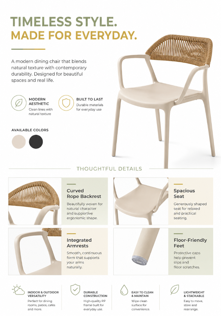 Outdoor Rattan Dining Chair | SMRITI