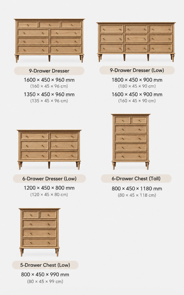 9-Drawer Chest of Drawers | FARIHIN