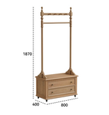 wood coat rack with wheels