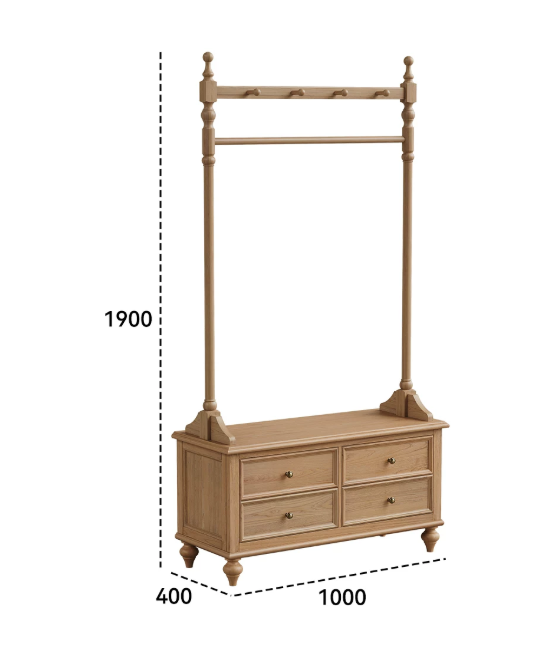 Freestanding Coat Rack with Drawers | FARIHIN