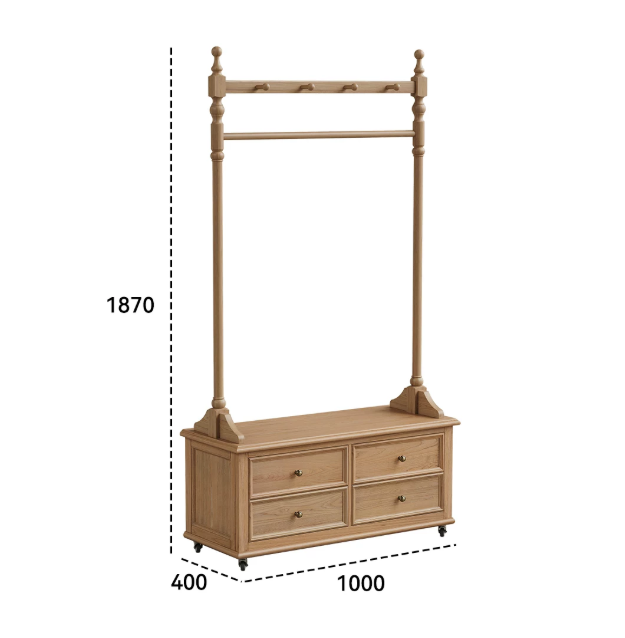 Freestanding Coat Rack with Drawers | FARIHIN