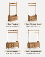 Freestanding Coat Rack with Drawers | FARIHIN