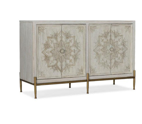 white accent side cabinet