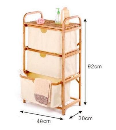 Bathroom Basket Storage Rack and Hamper | RINA - onehappyhome