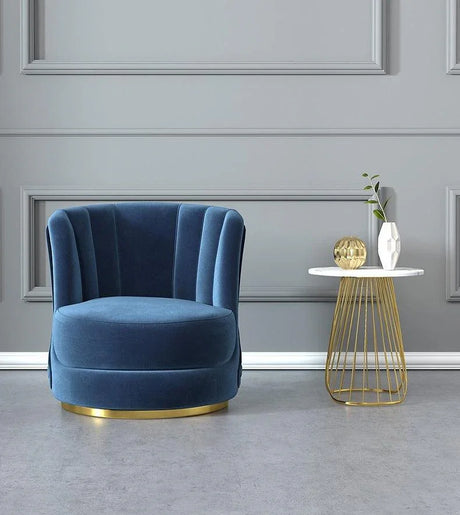 Bouclé Lounge Swivel Chair | FARAH - onehappyhome