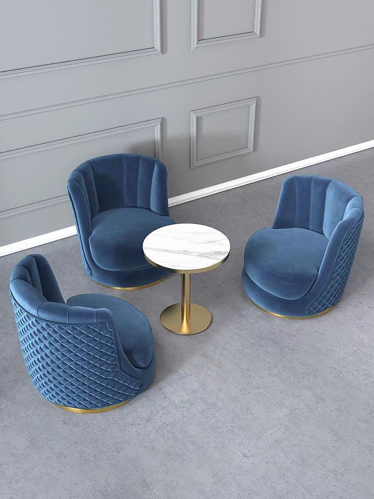 Bouclé Lounge Swivel Chair | FARAH - onehappyhome