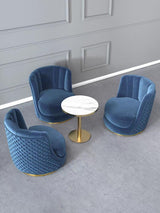Bouclé Lounge Swivel Chair | FARAH - onehappyhome