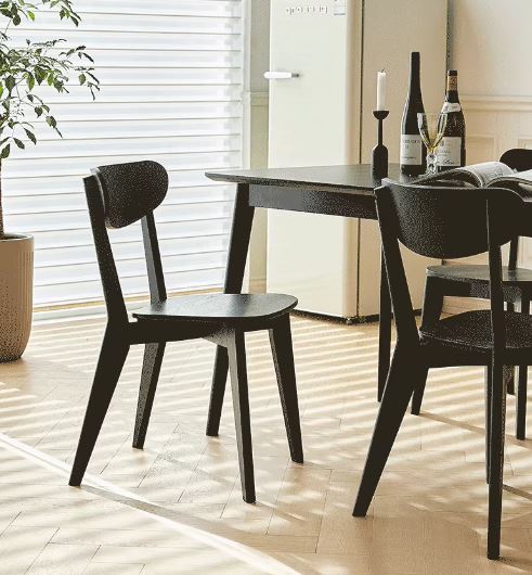 Vaidehi black dining side chair