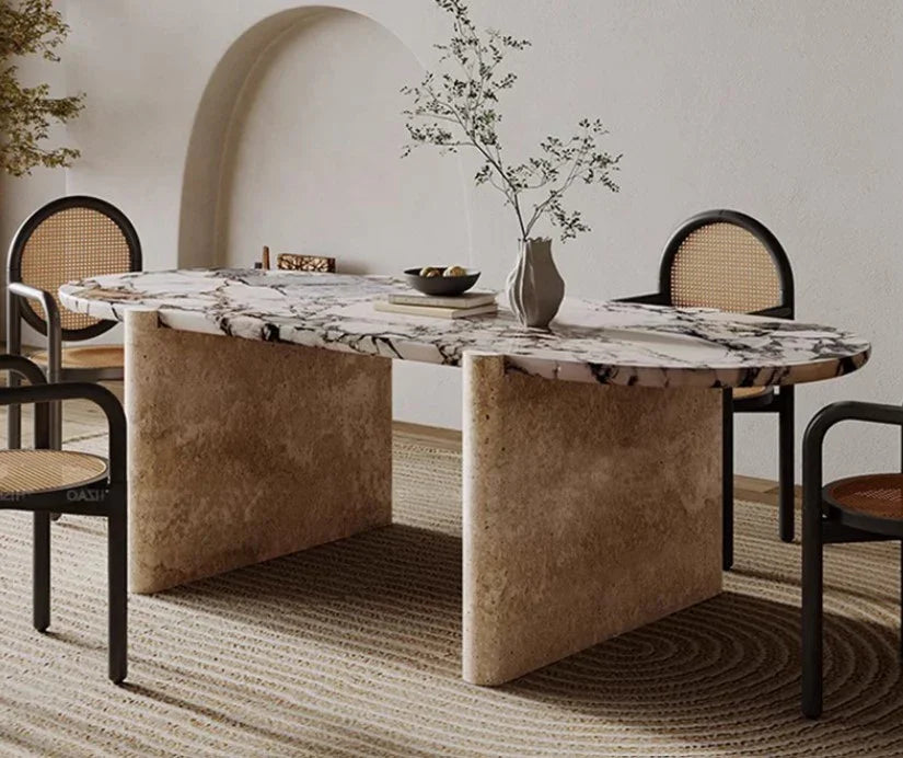 Calacatta Dining Table | AVA - onehappyhome