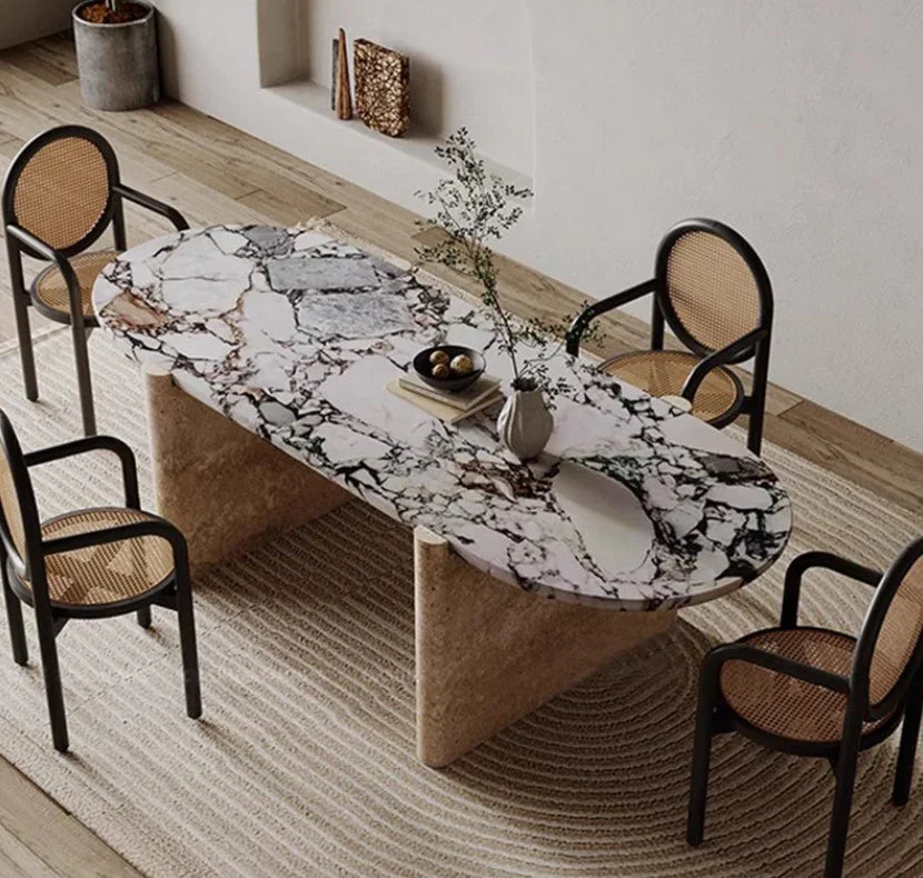 Calacatta Dining Table | AVA - onehappyhome