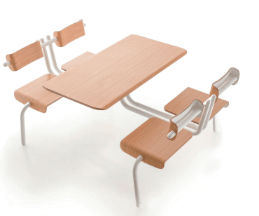 minimalist canteen table and chairs set