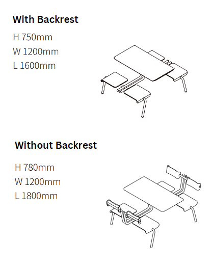 Canteen Table and Chairs Set | PAVANA - onehappyhome