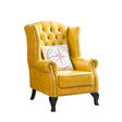 yellow lounge accent chair