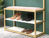 Coat Rack with Hooks and Shoe Bench | TRINA - onehappyhome