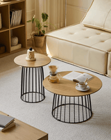 side table with metal cage affordable