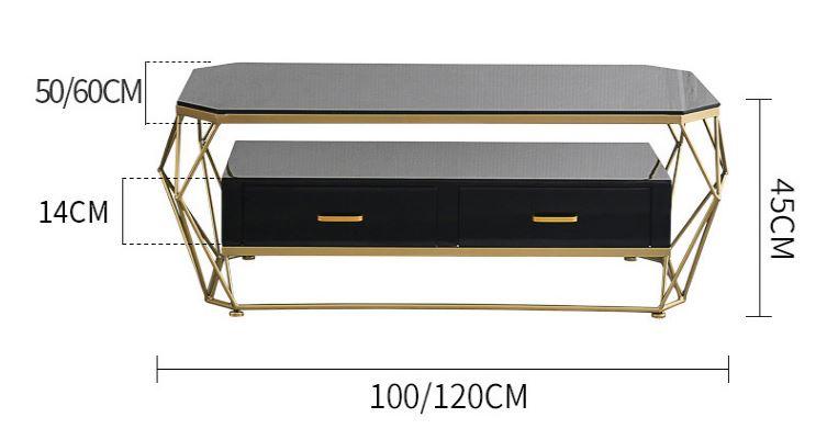 Coffee Table with Drawers | CHARLOTTE - onehappyhome