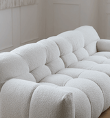 Cotton Candy Boucle Sofa | AMALA - onehappyhome