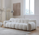 Cotton Candy Boucle Sofa | AMALA - onehappyhome