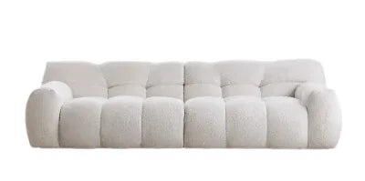 Cotton Candy Boucle Sofa | AMALA - onehappyhome