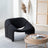 black boucle chair