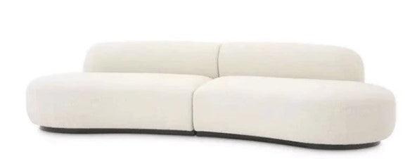 Crescent Curved Boucle Sofa | GISELLE - onehappyhome