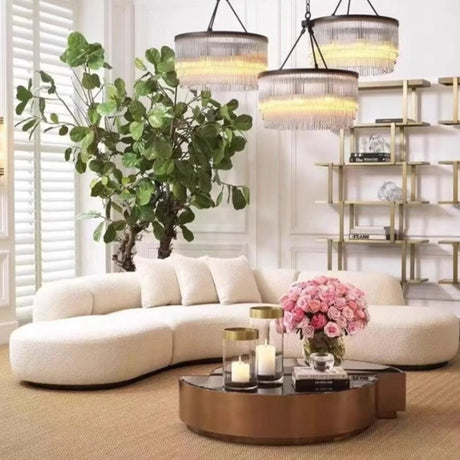 Crescent Curved Boucle Sofa | GISELLE - onehappyhome