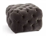 Cube Velvet Tufted Ottoman | PEARL - onehappyhome