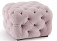 Cube Velvet Tufted Ottoman | PEARL - onehappyhome