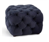 Cube Velvet Tufted Ottoman | PEARL - onehappyhome