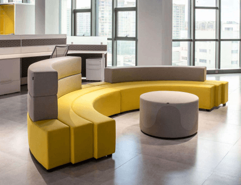 curved modular sofa