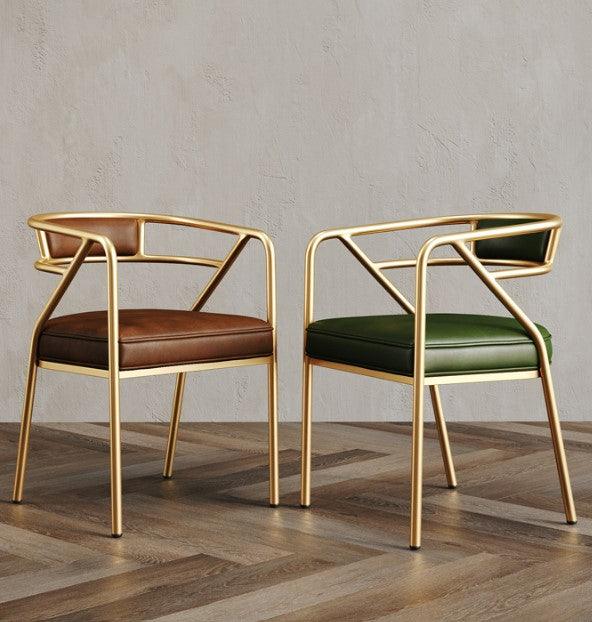 gold frame dining chair