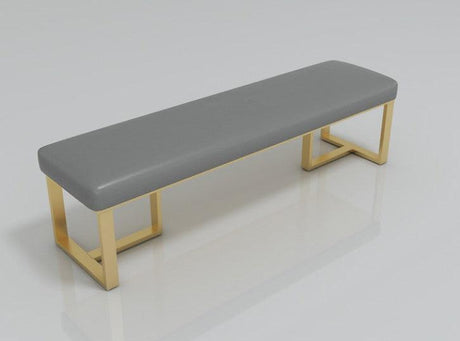 Dining Bench in Gold Frame | DEXTER - onehappyhome