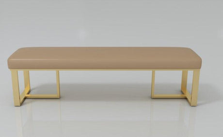 Dining Bench in Gold Frame | DEXTER - onehappyhome