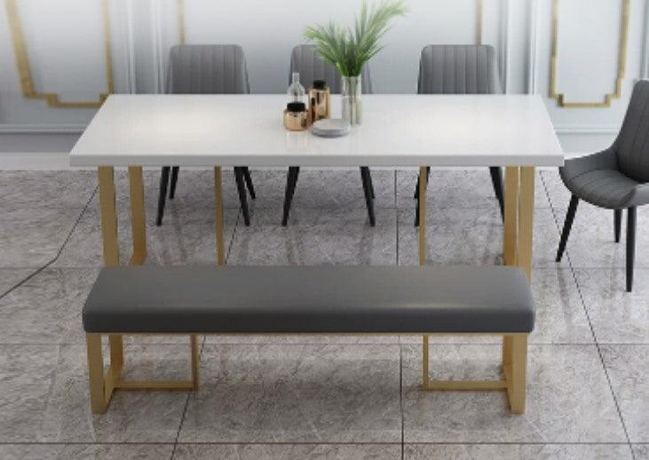 Dining Bench in Gold Frame | DEXTER - onehappyhome