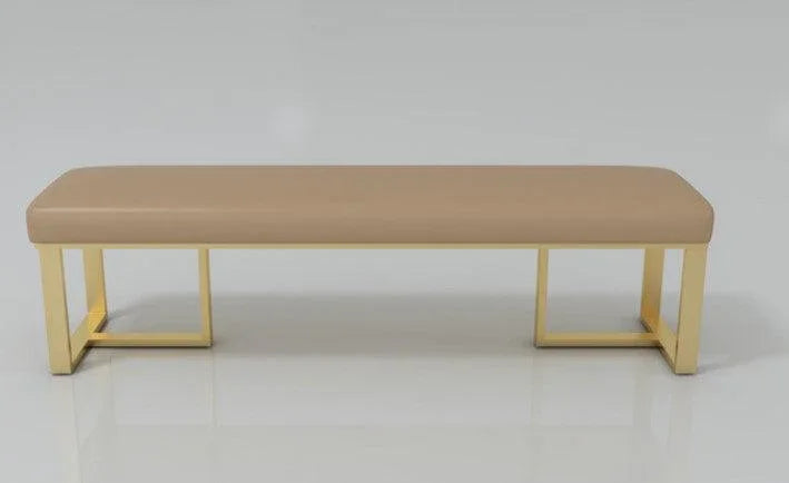 Dining Bench in Gold Frame | DEXTER - onehappyhome