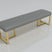 Dining Bench in Gold Frame | DEXTER - onehappyhome