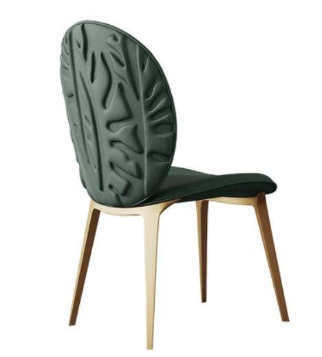 leaf design back dining chair