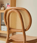 Dining Chair with Rattan Backrest | NEHAL - onehappyhome