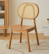 Dining Chair with Rattan Backrest | NEHAL - onehappyhome
