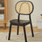 Dining Chair with Rattan Backrest | NEHAL - onehappyhome