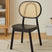 Dining Chair with Rattan Backrest | NEHAL - onehappyhome