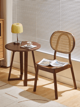 Dining Chair with Rattan Backrest | NEHAL - onehappyhome