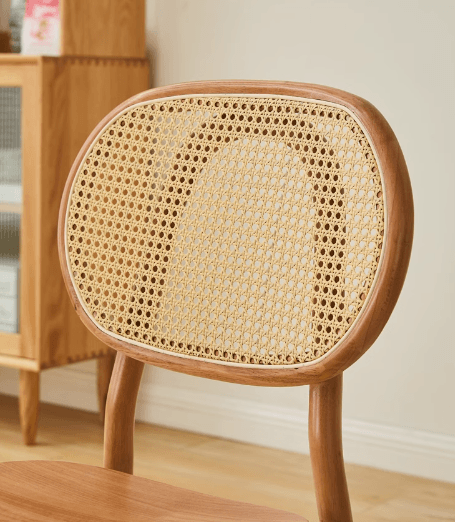 Dining Chair with Rattan Backrest | NEHAL - onehappyhome