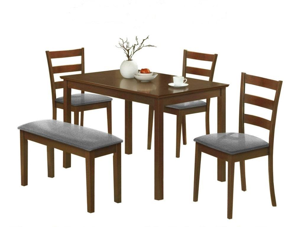 Dining table with online 3 chairs and bench