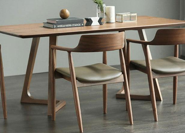 wood table and chairs