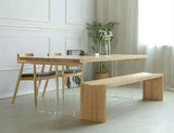 Dining Table with Transparent Legs | IVY - onehappyhome