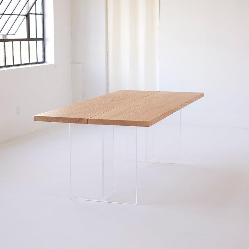 Dining Table with Transparent Legs | IVY - onehappyhome