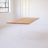 Dining Table with Transparent Legs | IVY - onehappyhome