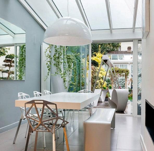 Dining Table with Transparent Legs | IVY - onehappyhome